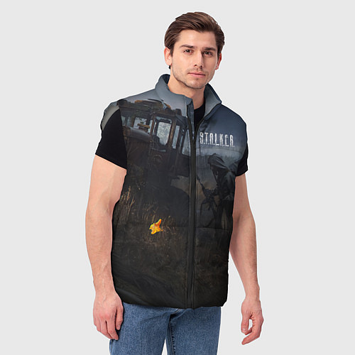 Мужской жилет STALKER Одиночка Нашёл Артефакт / 3D-Светло-серый – фото 3