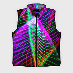 Мужской жилет Абстрактное множество неоновых лучей, цвет: 3D-красный