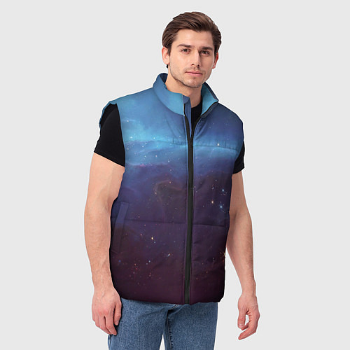 Мужской жилет Космический дым / 3D-Черный – фото 3
