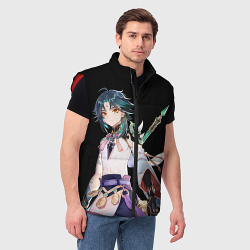 Мужской жилет Адепт Сяо - Минимализм / 3D-Красный – фото 3