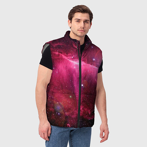 Мужской жилет Рубиновая туманность / 3D-Светло-серый – фото 3