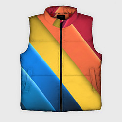 Мужской жилет Радужные полоски, цвет: 3D-красный