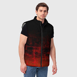 Мужской жилет Черный однотонный и гранжевый красный, цвет: 3D-светло-серый — фото 2