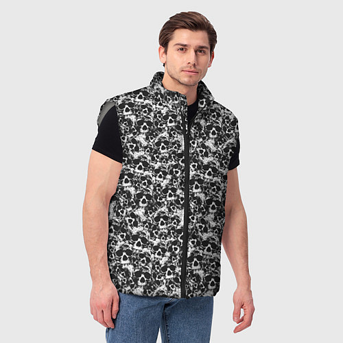 Мужской жилет Череп без зубов / 3D-Светло-серый – фото 3