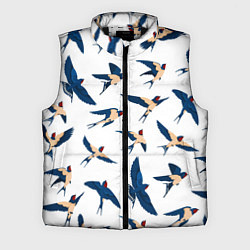 Мужской жилет Ласточки парят в небе, цвет: 3D-черный