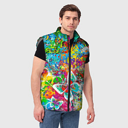 Мужской жилет Flowers in a clearing, цвет: 3D-светло-серый — фото 2