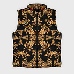 Мужской жилет Золотая гжель узор цветы, цвет: 3D-красный