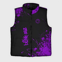 Мужской жилет Blink 182 фиолетовые брызги, цвет: 3D-черный