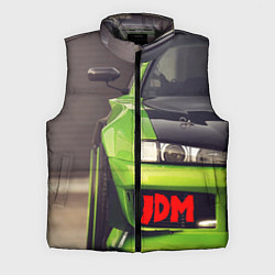 Мужской жилет JDM машина зеленая тюнингованная, цвет: 3D-черный