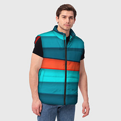 Мужской жилет Геометрические непараллельные пластины, цвет: 3D-красный — фото 2