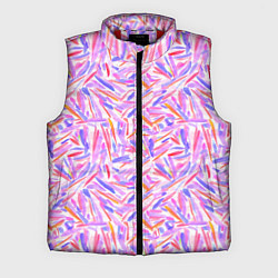 Мужской жилет Лиловые колючки акварель, цвет: 3D-красный