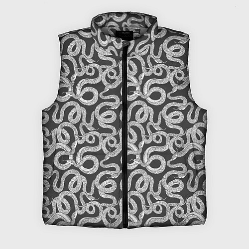 Мужской жилет Змея с языком / 3D-Светло-серый – фото 1