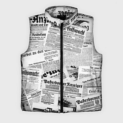 Мужской жилет Газетный коллаж, цвет: 3D-светло-серый