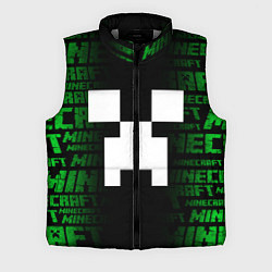 Мужской жилет Лицо Крипера - Майнкрафт, цвет: 3D-светло-серый
