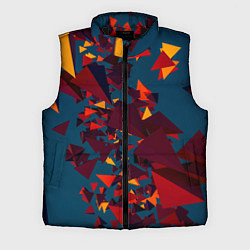 Мужской жилет Множество тетраэдров в абстракции, цвет: 3D-черный