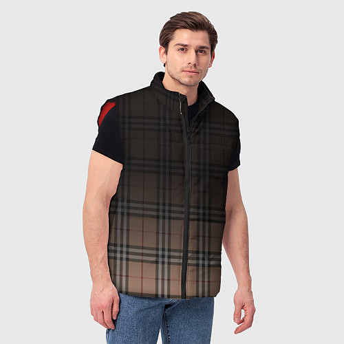 Мужской жилет Tartan gradient / 3D-Красный – фото 3