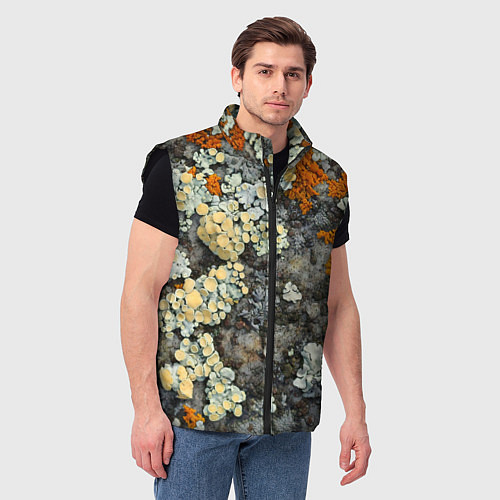 Мужской жилет Лишайниковый лес / 3D-Черный – фото 3