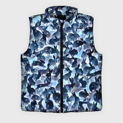 Мужской жилет Новогдние кролики / 3D-Светло-серый – фото 1