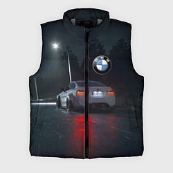 Мужской жилет Крутая бэха на ночной трассе, цвет: 3D-светло-серый
