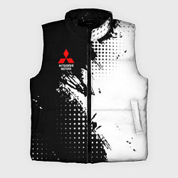Мужской жилет Mitsubishi - черно-белая абстракция, цвет: 3D-черный