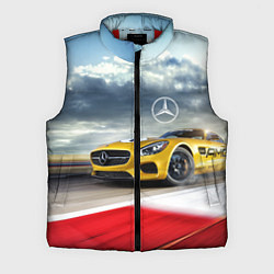 Мужской жилет Mercedes AMG V8 Biturbo на трассе, цвет: 3D-красный