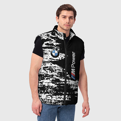 Мужской жилет BMW M Power - pattern / 3D-Черный – фото 3