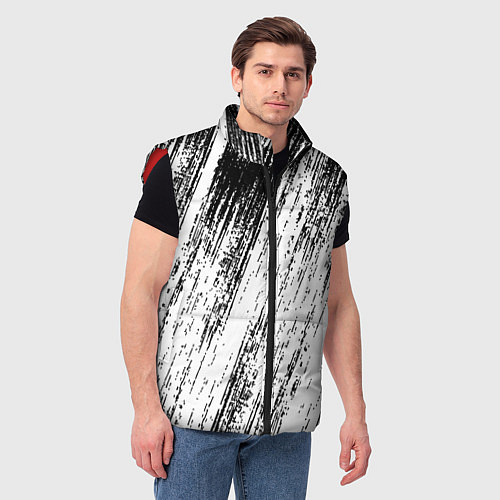 Мужской жилет Мокрый асфальт / 3D-Красный – фото 3