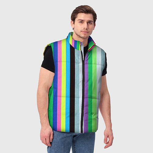 Мужской жилет Множество цветов / 3D-Черный – фото 3