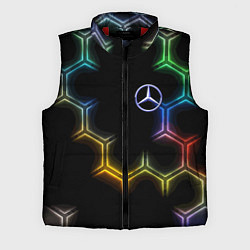 Мужской жилет Mercedes - neon pattern, цвет: 3D-красный