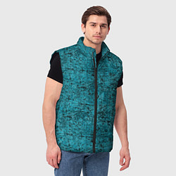 Мужской жилет Абстрактные штрихи - текстура, цвет: 3D-черный — фото 2