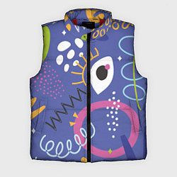 Мужской жилет Абстракция глаз корона, цвет: 3D-красный
