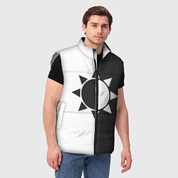 Мужской жилет Черно-белое солнце, цвет: 3D-светло-серый — фото 2