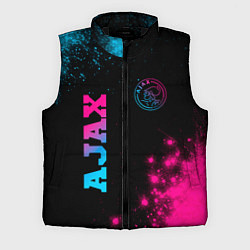 Мужской жилет Ajax - neon gradient: надпись, символ, цвет: 3D-черный