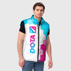 Мужской жилет Dota neon gradient style: по-вертикали, цвет: 3D-черный — фото 2
