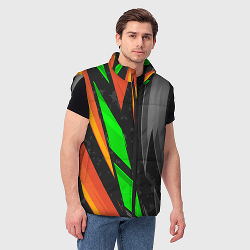 Мужской жилет Абстракция / 3D-Светло-серый – фото 3