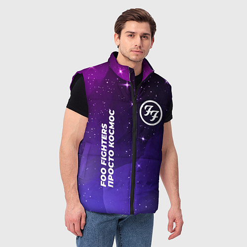 Мужской жилет Foo Fighters просто космос / 3D-Черный – фото 3