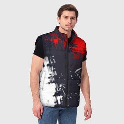 Мужской жилет Абстрактные брызги, цвет: 3D-черный — фото 2
