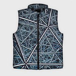Мужской жилет Абстрактное множество технологичных связей, цвет: 3D-черный