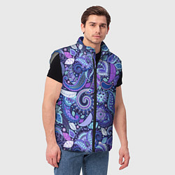 Мужской жилет Flower patterns, цвет: 3D-светло-серый — фото 2