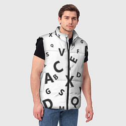Мужской жилет Английский алфавит, цвет: 3D-черный — фото 2