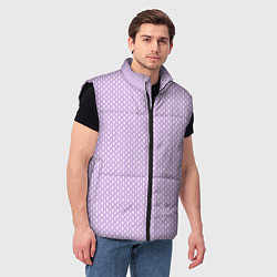 Мужской жилет Вязаное полотно - Розовое, цвет: 3D-черный — фото 2