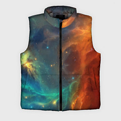 Мужской жилет Столкновение двух космических галактик, цвет: 3D-светло-серый