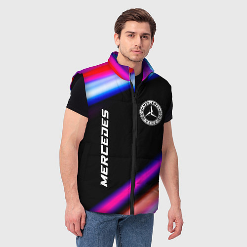 Мужской жилет Mercedes speed lights / 3D-Черный – фото 3