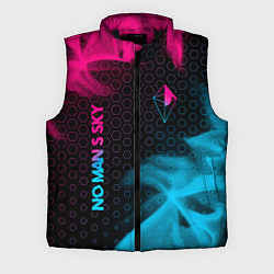 Мужской жилет No Mans Sky - neon gradient: надпись, символ, цвет: 3D-черный