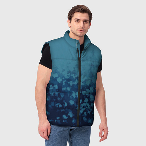 Мужской жилет Абстракция синий / 3D-Черный – фото 3