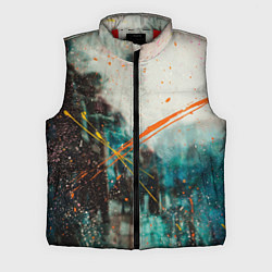 Мужской жилет Синий туман и краски, цвет: 3D-красный