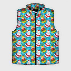 Мужской жилет Санта новогодний, цвет: 3D-черный