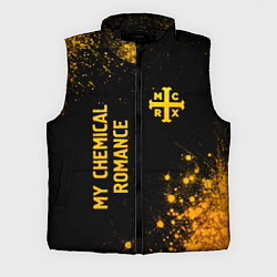 Мужской жилет My Chemical Romance - gold gradient: надпись, симв, цвет: 3D-черный