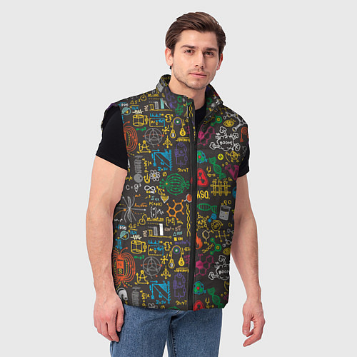 Мужской жилет Шпаргалка по химии / 3D-Черный – фото 3