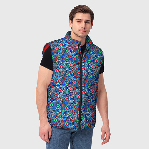 Мужской жилет Паттерн из цветочных узоров / 3D-Красный – фото 3